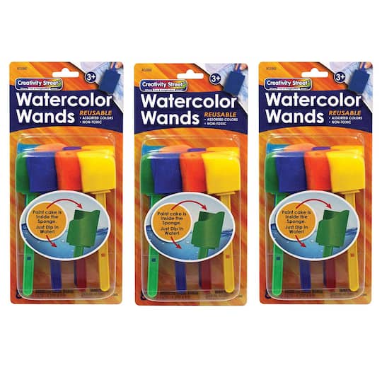 Creativity Street® Watercolor Wands with Paint, 3 Packs of 8